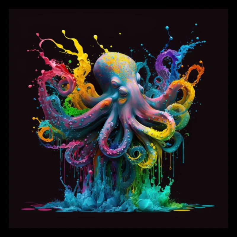 Farbiger Octopus / Qualle, einzigartiges Design