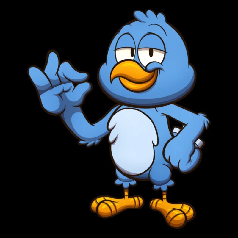 Oiseau bleu parfait
