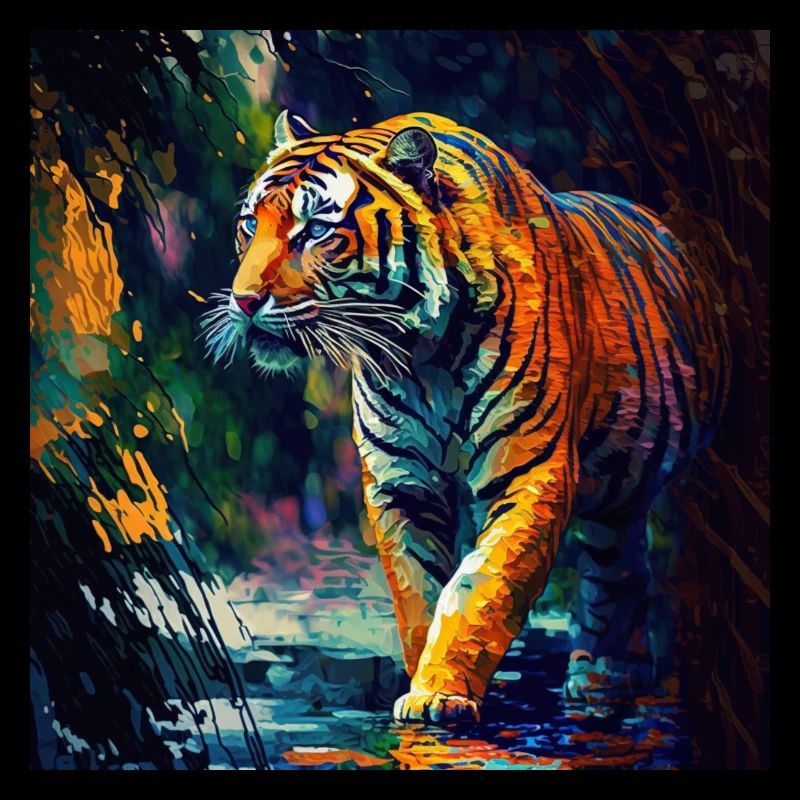 Tigre du Bengale à l’affût