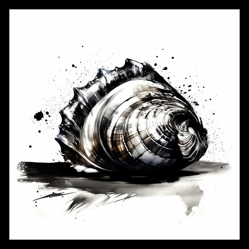 Illustration élégante de la coquille