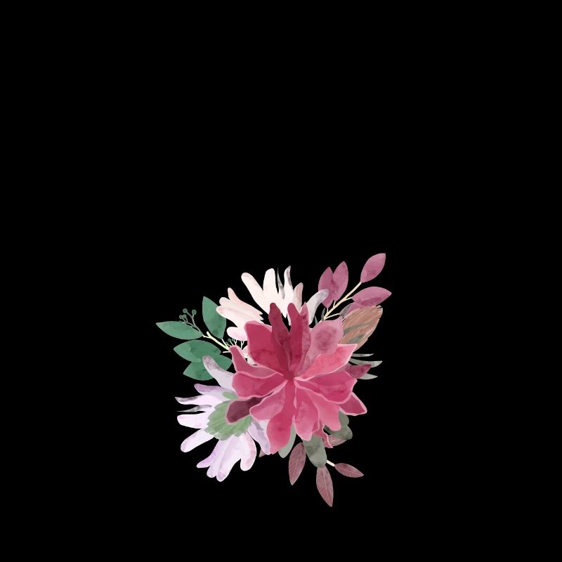 Letter v floral