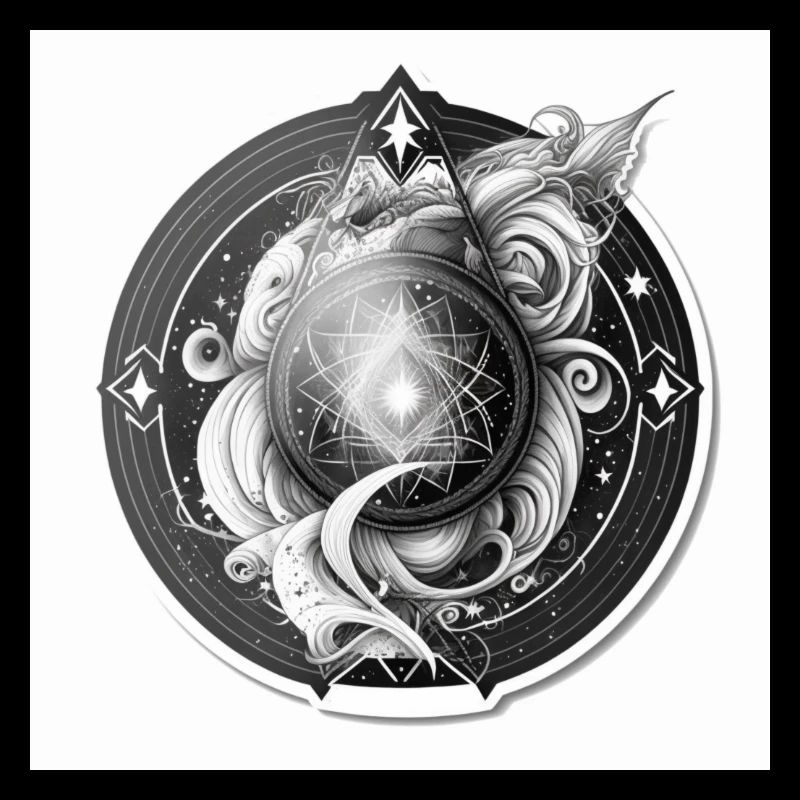 art abstrait signe verseau