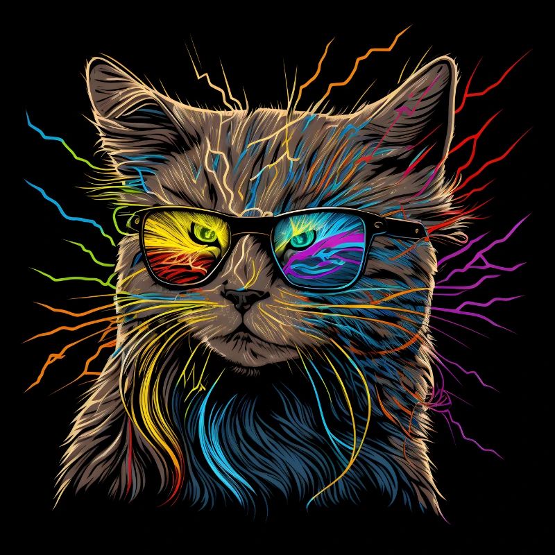 Aquarelle Cat Cat Deco Art