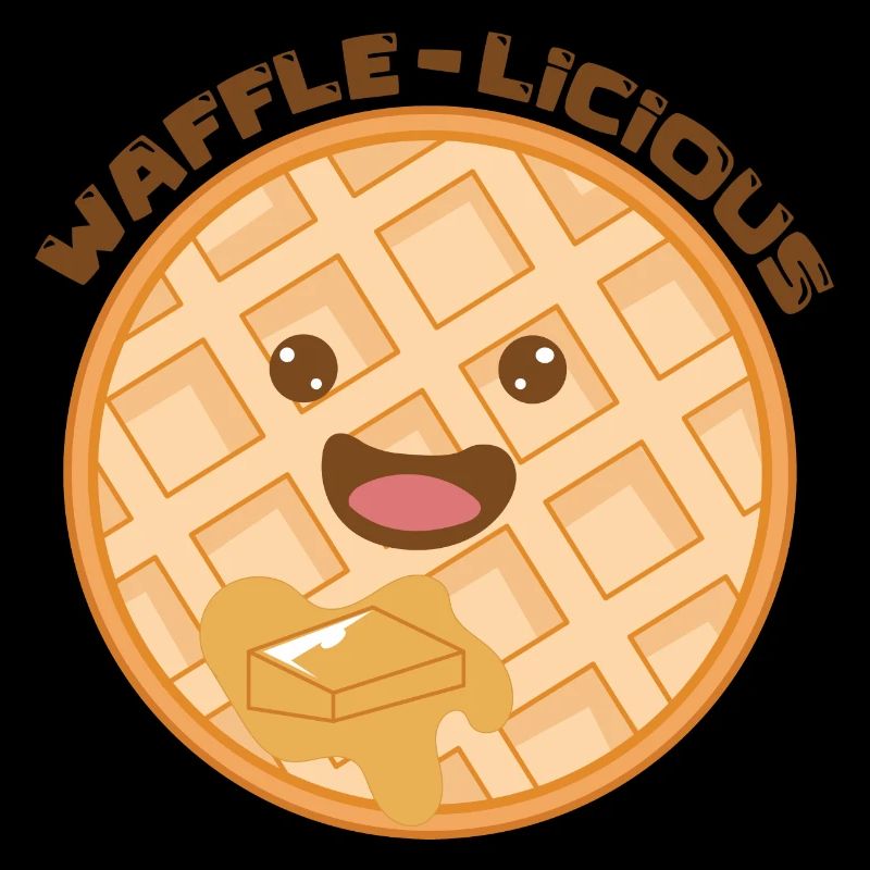 Waffle-Licious Süßes Waffel-Pfannkuchenessen