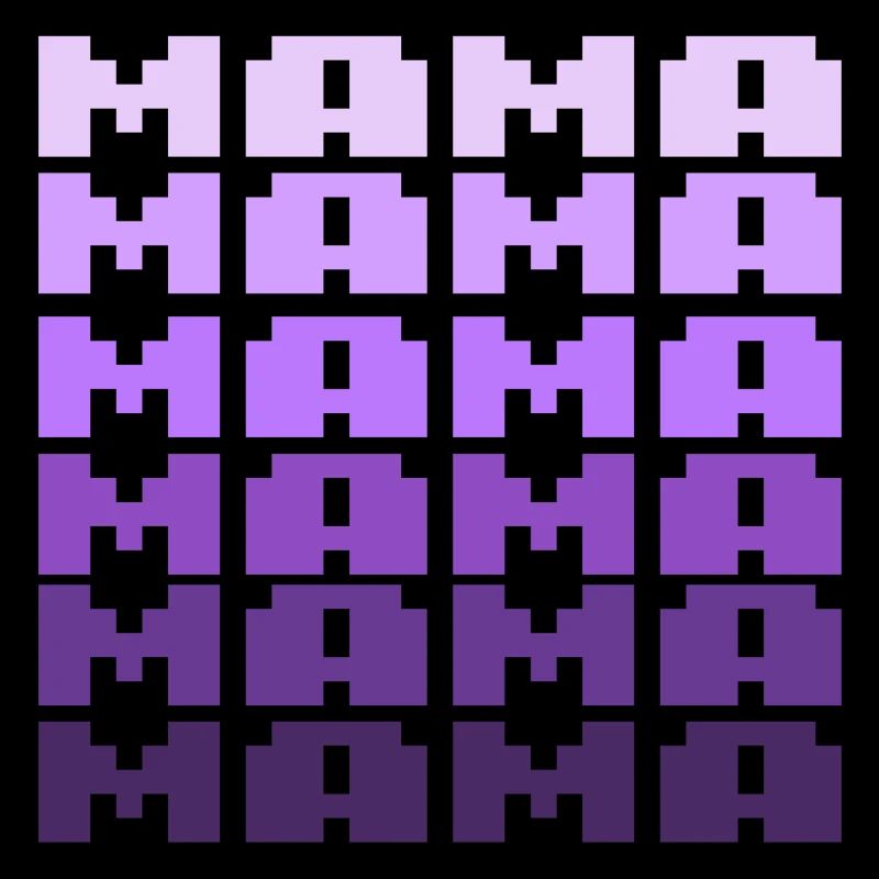 MAMA Retro Schriftzug 8bit