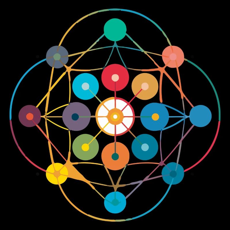 Diagramm eines Atoms