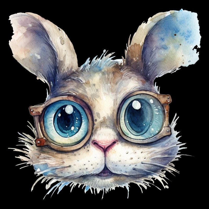 Rabbit Watercolor Drawing