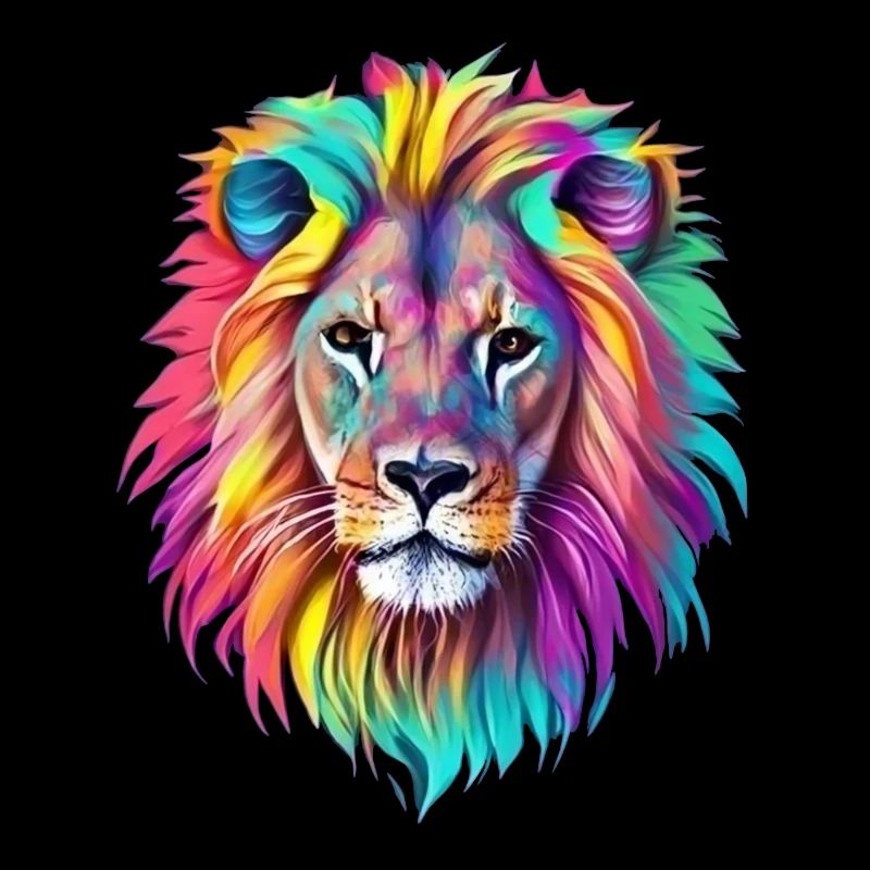 Rainbow Lion - Artistic Interpretation