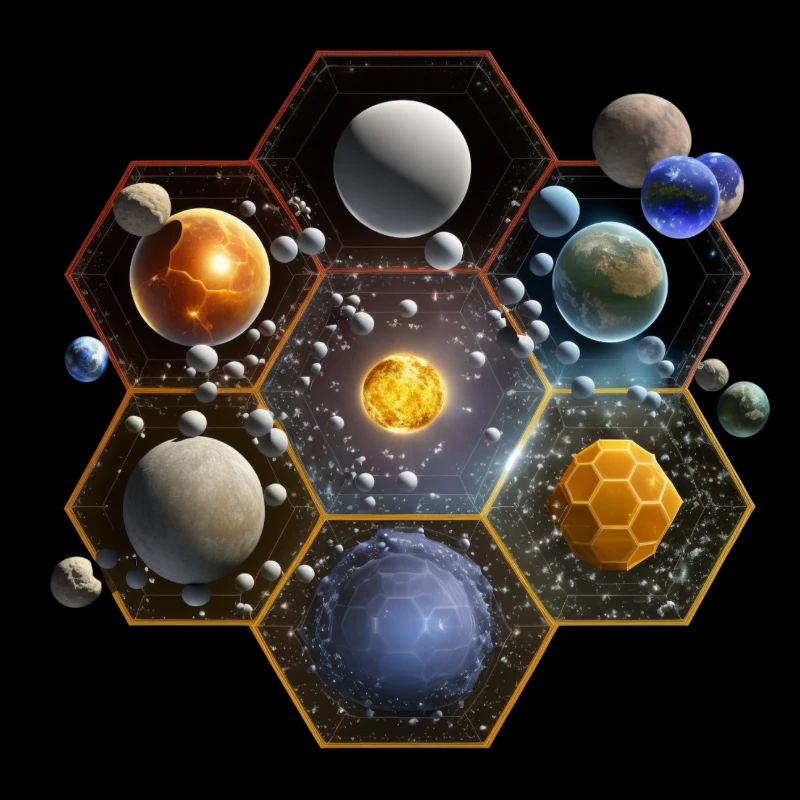 Sechseckiges Sonnensystem