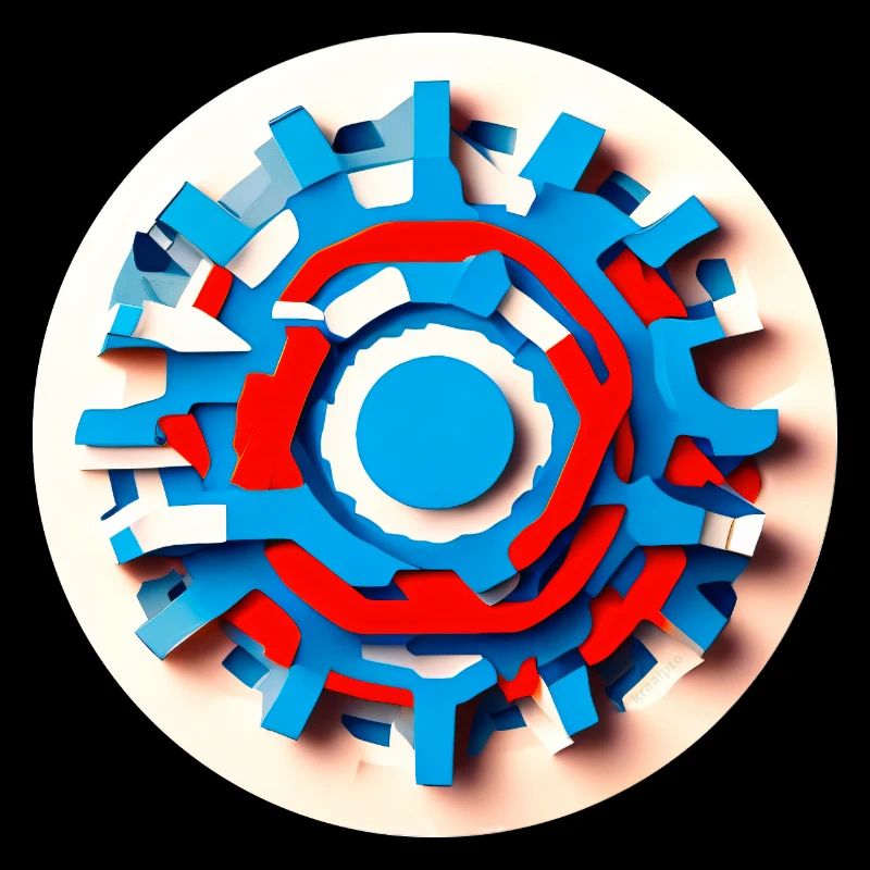 Abstract Psychedelic Gear Wheel