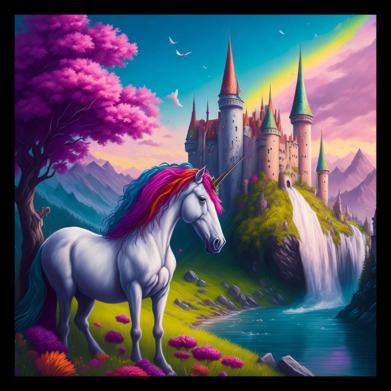 Magisches Einhorn im Wunderland