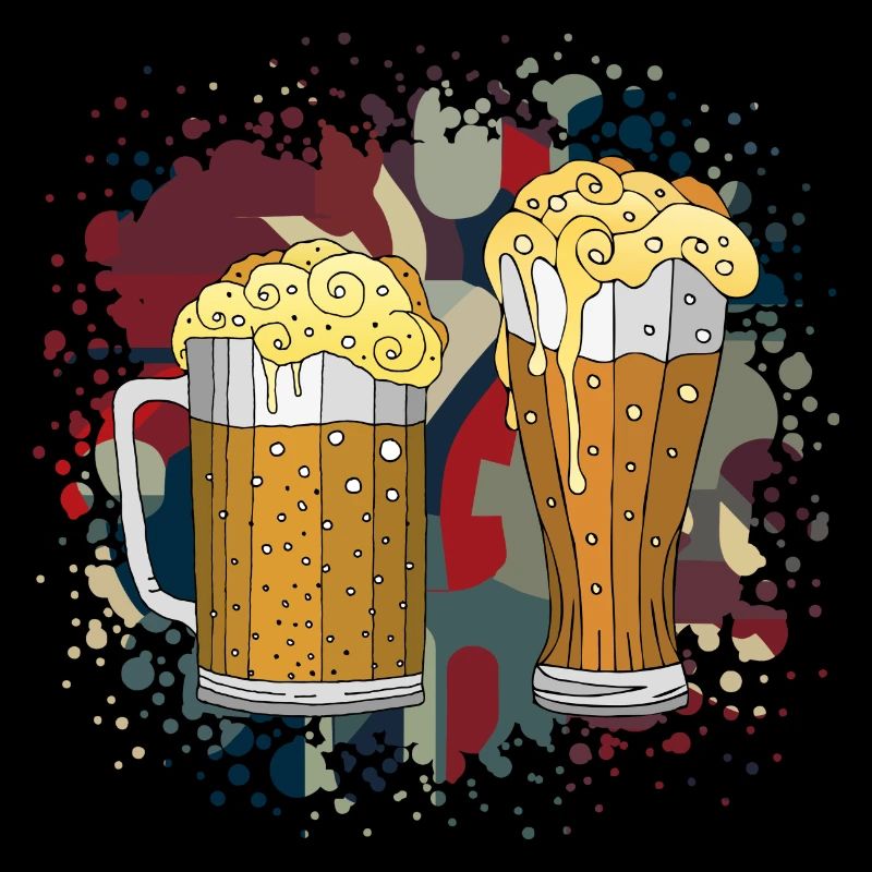 Becher und Glas