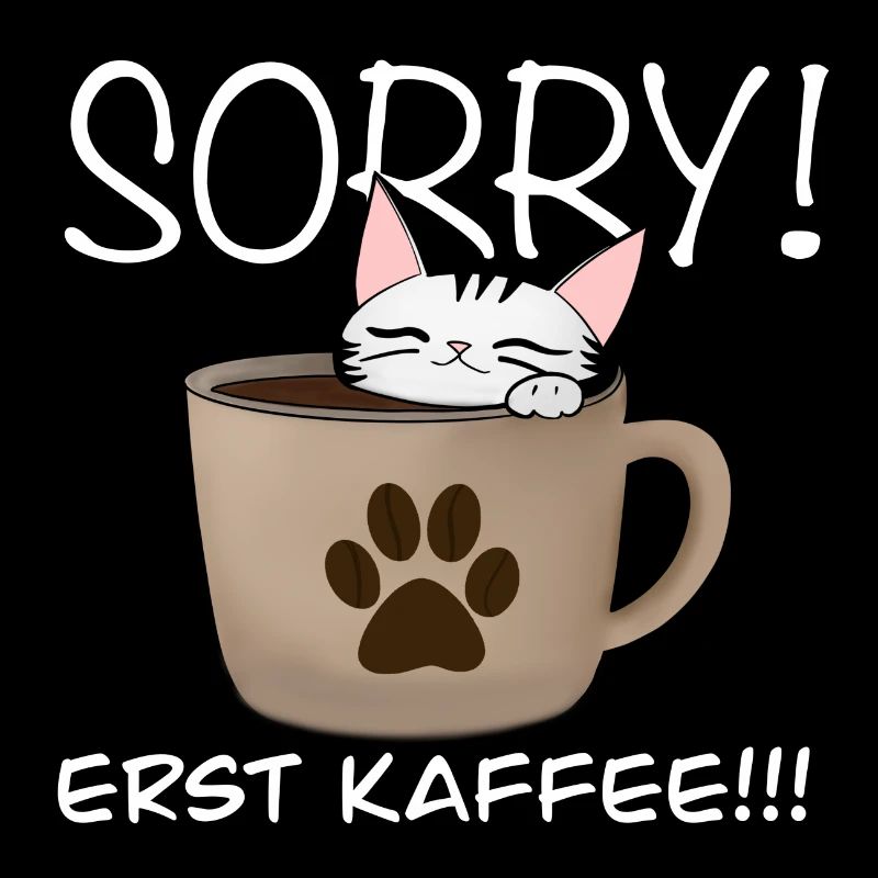 Sorry erst kaffe Katze