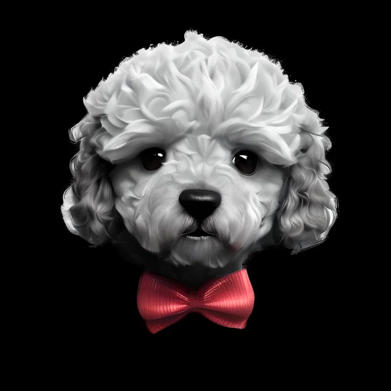 Caniche avec nœud papillon Propriétaire de chien Chiot caniche