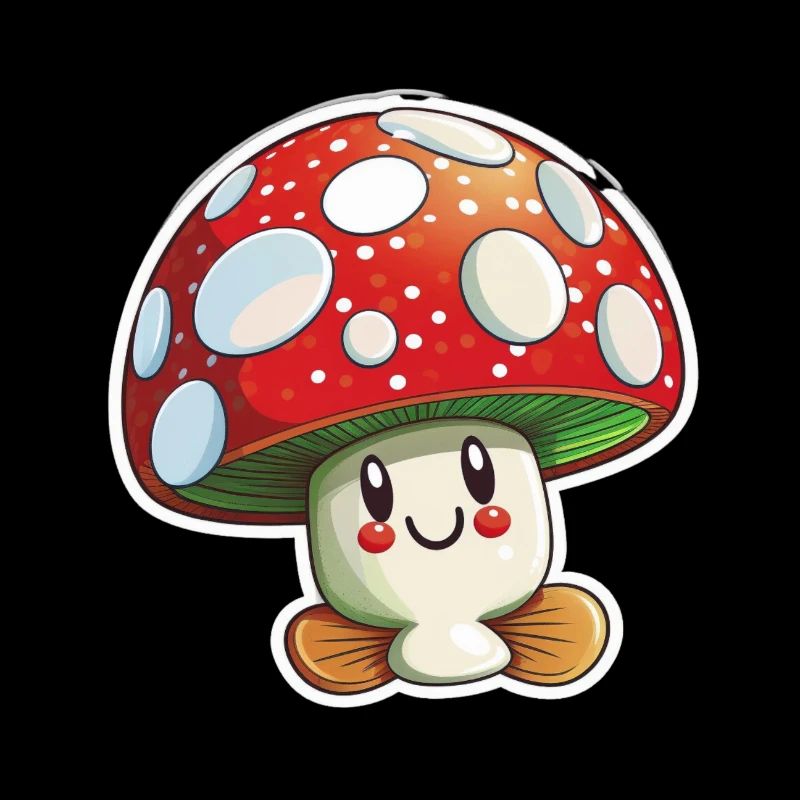 Drôle de champignon de dessin animé