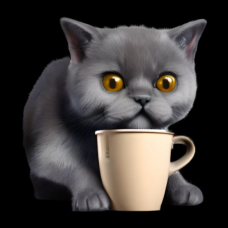 Kätzchen Katze Kaffee Hauskatze Katzenbesitzer