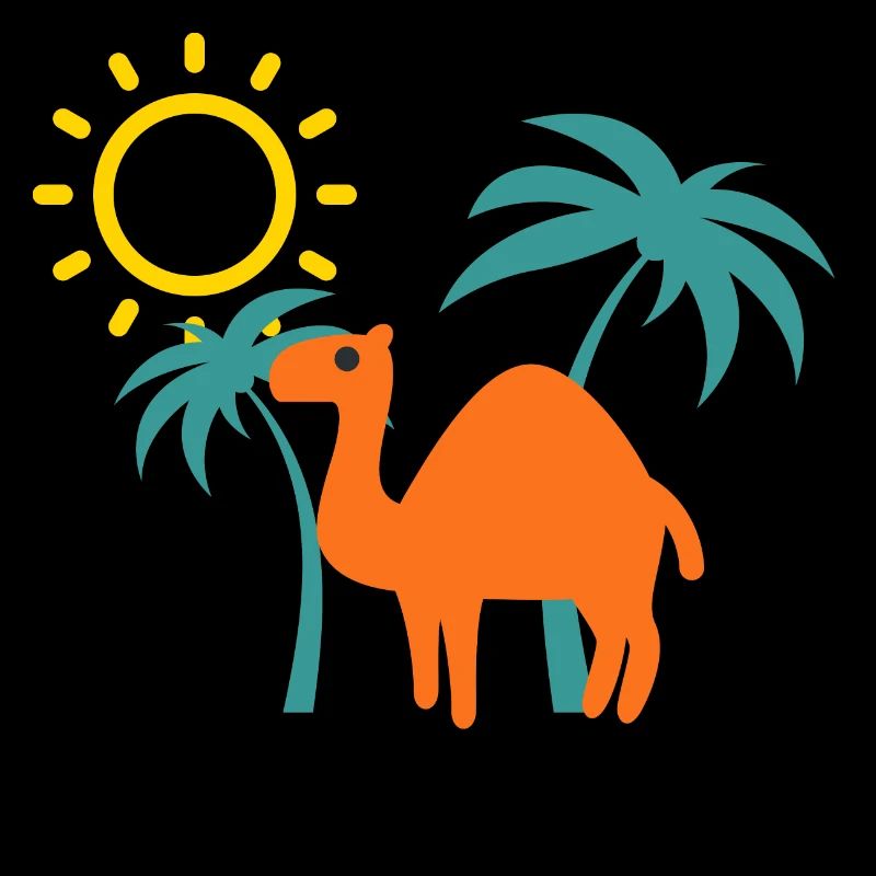 Camel palm trees