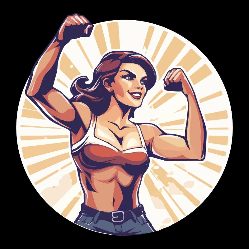 Frauenpower-Symbol-Vektor-Logo