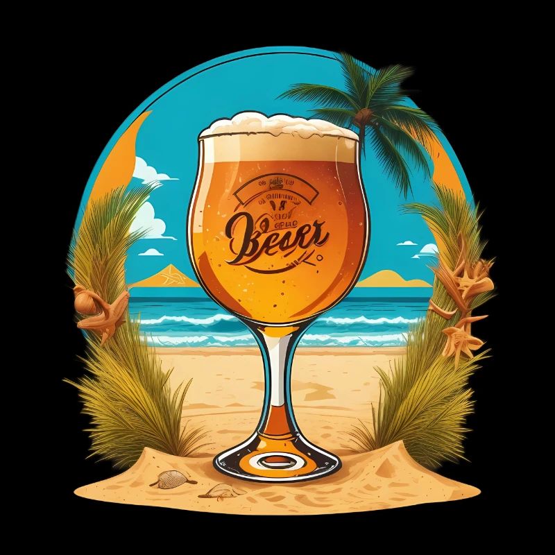 Verre de bière de plage