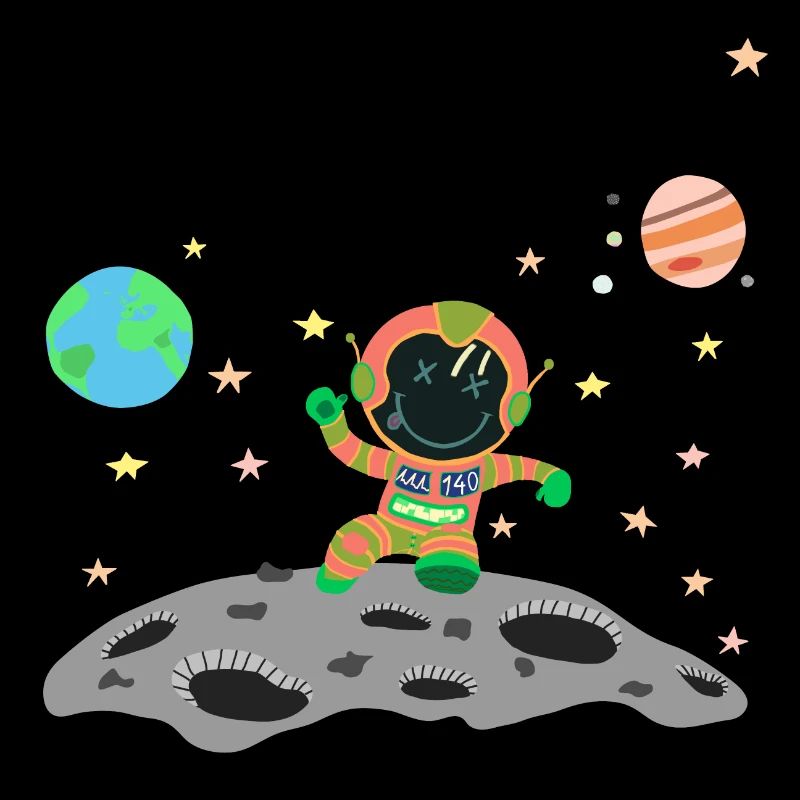 astronaute orange vert