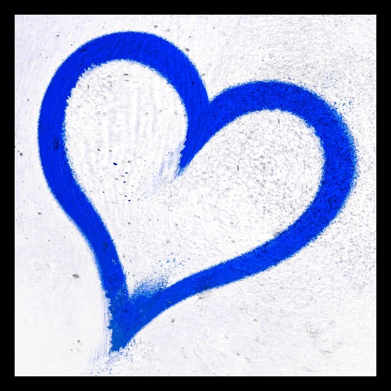 Deep blue grunge heart