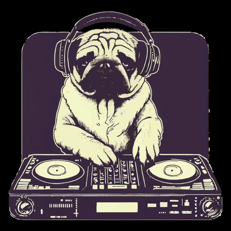 Mops Hund DJ Geschenkidee - DJ Hund