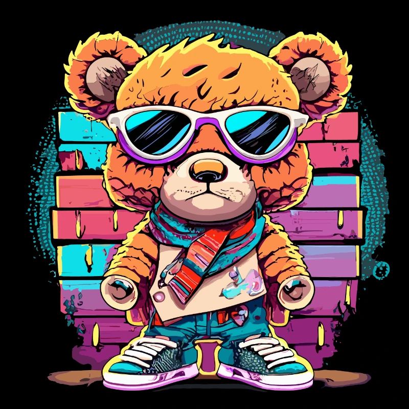 Grafitti teddy bear