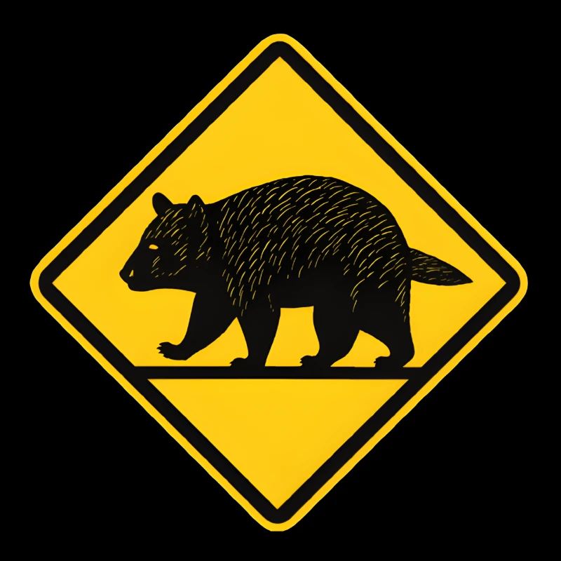 Panneau de signalisation Wombat Australie