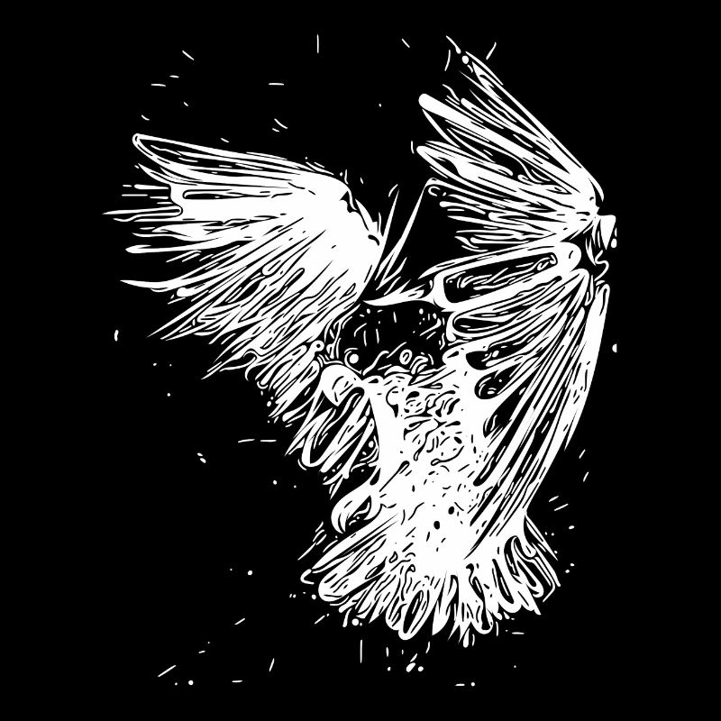 Vintager Kakadu Splash Vogel Portrait Zeichnung