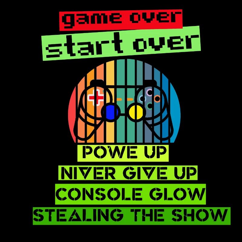 "Game Over, Start Over Console T-Shirt" 🎮