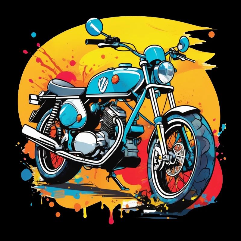 Vintage Motorcycle Retro Style - Graffiti