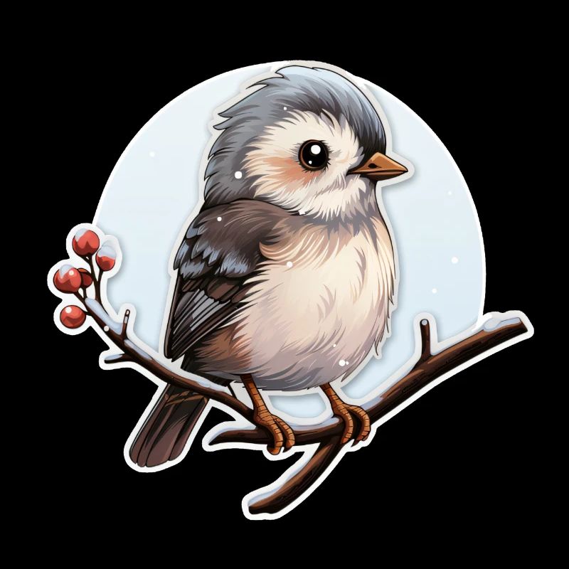 Oiseau d’hiver à longue queue