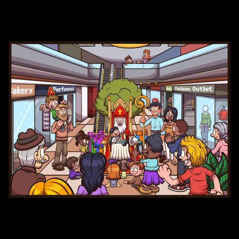 Saint-Nicolas avec les gens