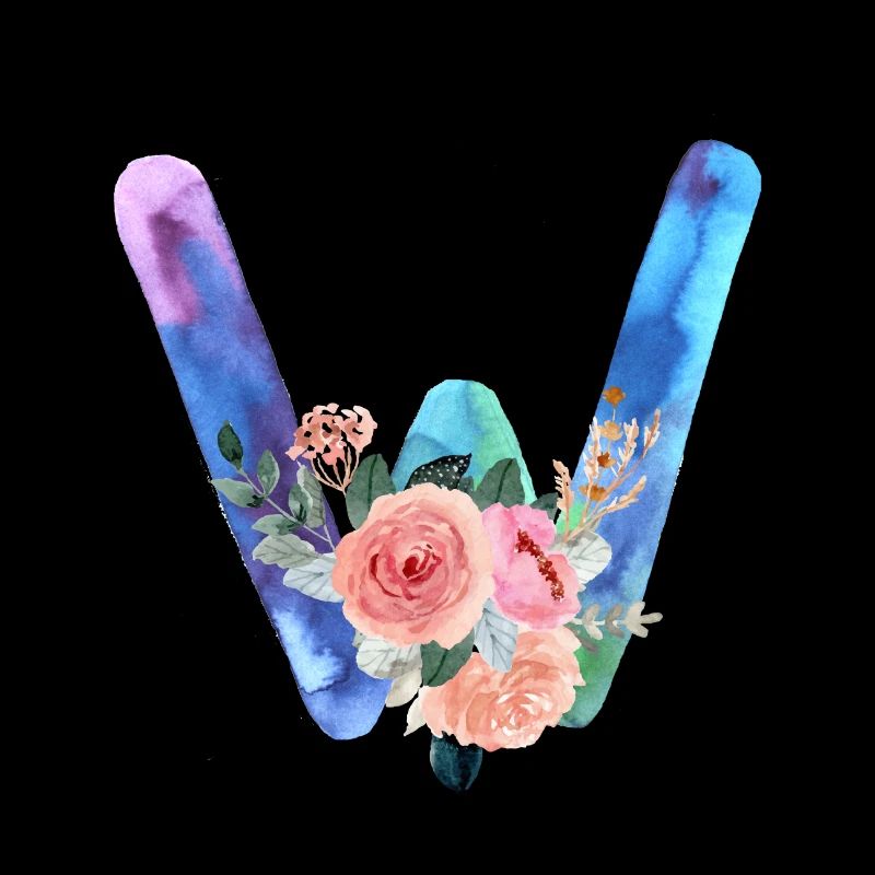 Buchstabe w Aquarell