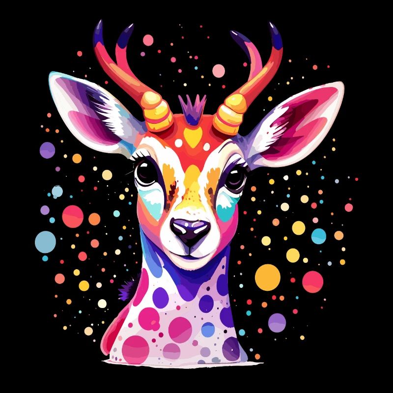 Cute colorful deer