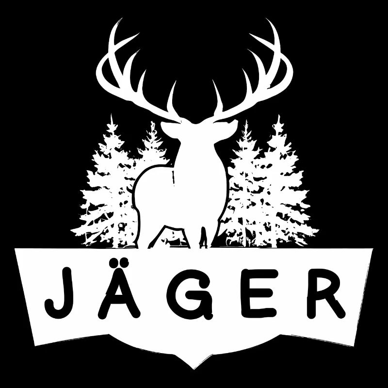 Chasseur de cerfs dans la forêt