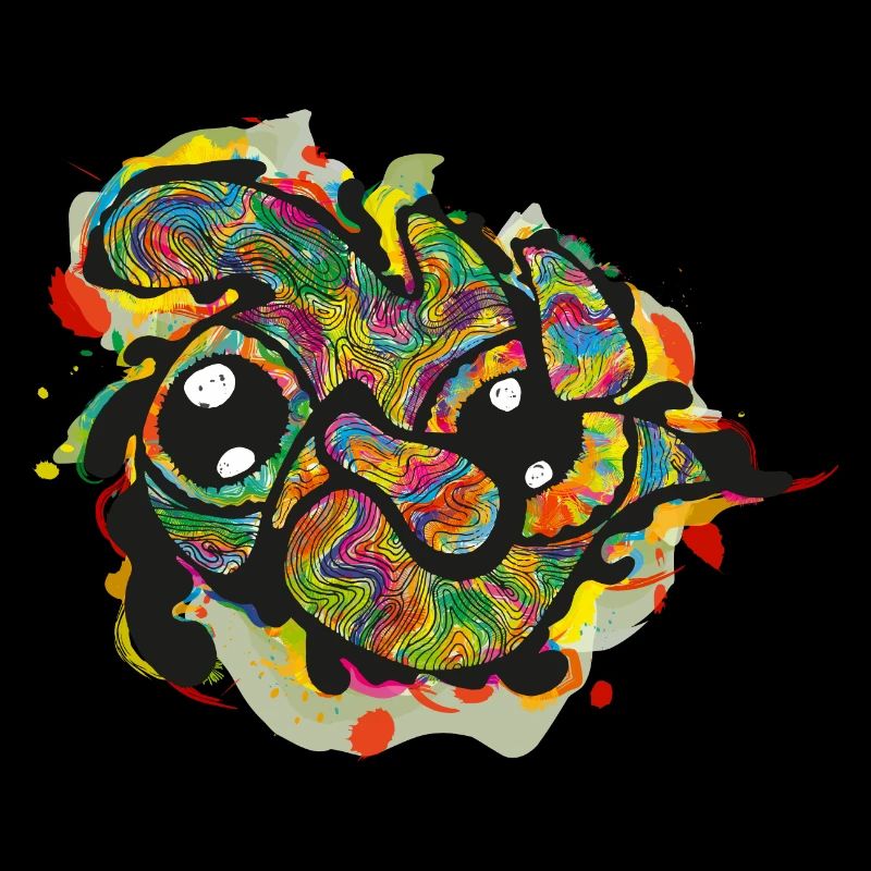 Funky Eyes - art abstrait - couleurs funky