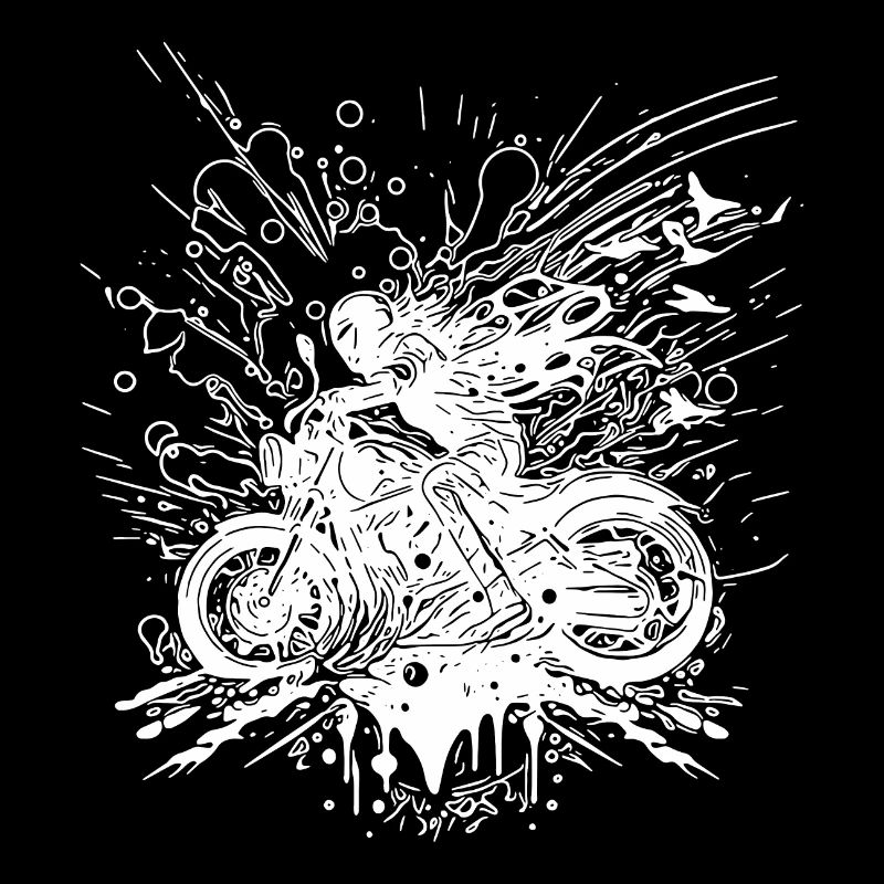 Off-Road Motorcycle Style Splash Biker