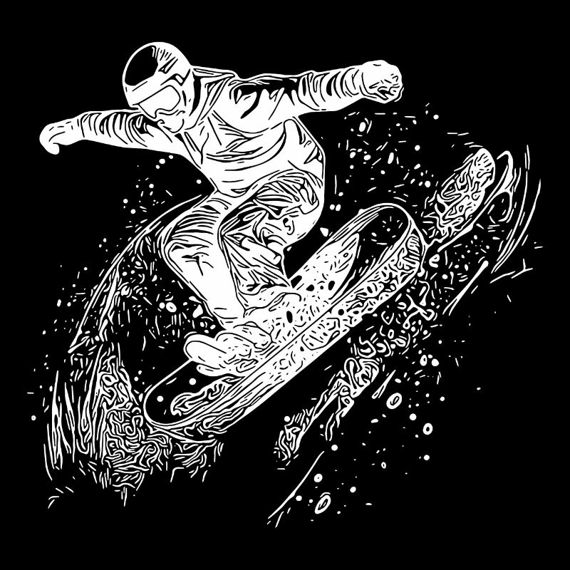 Deep Snow Snowboard Move Ride Jump Style