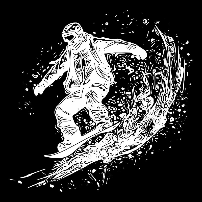 Snowboarding Ride Snowboard Deep Snow Style