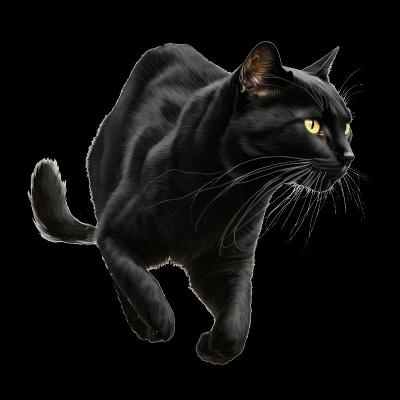 Panthère noire, chat noir, photo de chat
