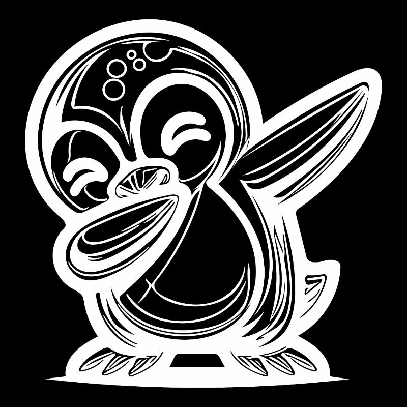 Pingouin mignon Petit pingouin dabbing