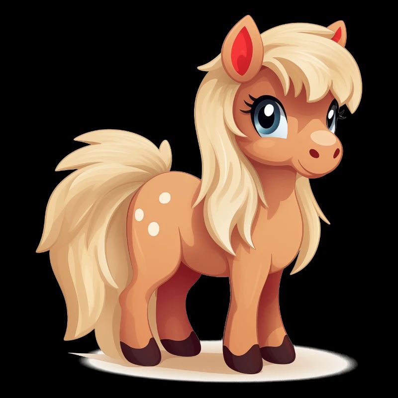 L’amour Haflinger dans le style kawaii