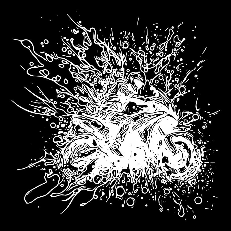 Splash Style Motorcyclist Off-Road Driving Tattoo