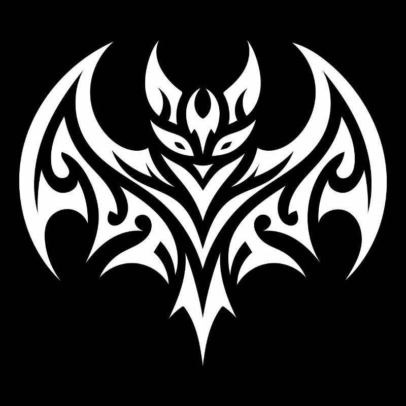 Cute Tribal Style Bat Tattoo