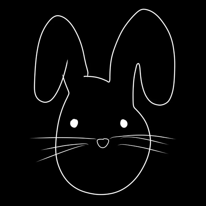 Hase Tier Symbol Kopf
