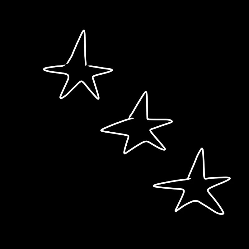 three star star shapes icon