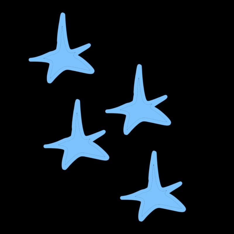 Four Star Blue Star Icon