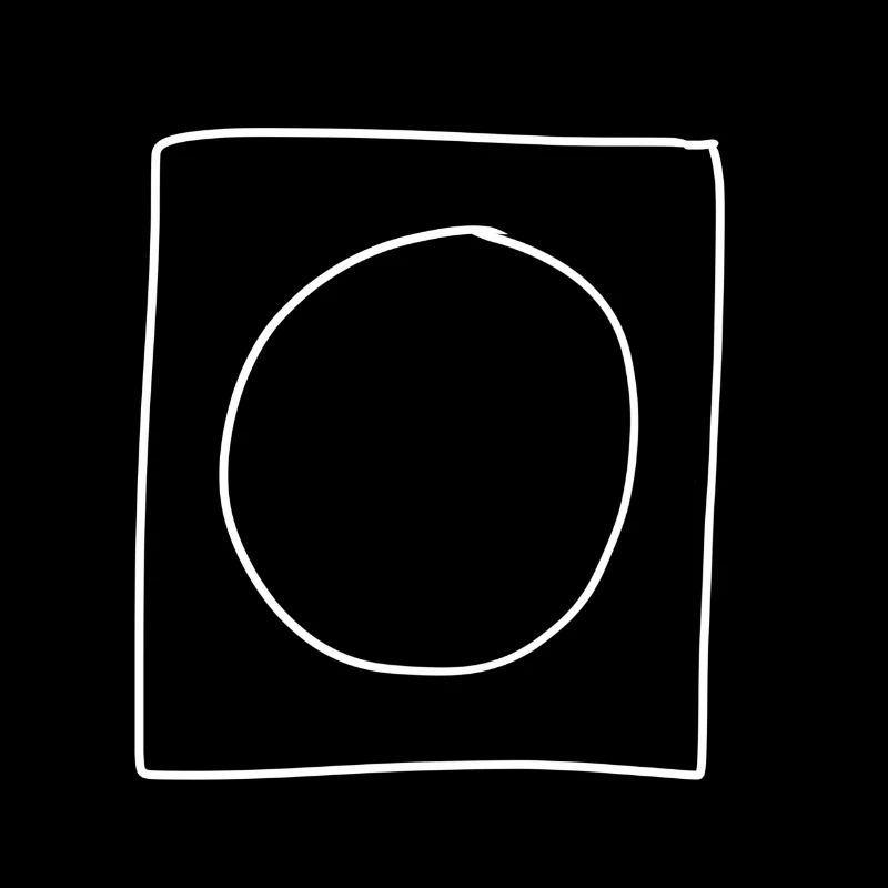 Icône de carré de cercle