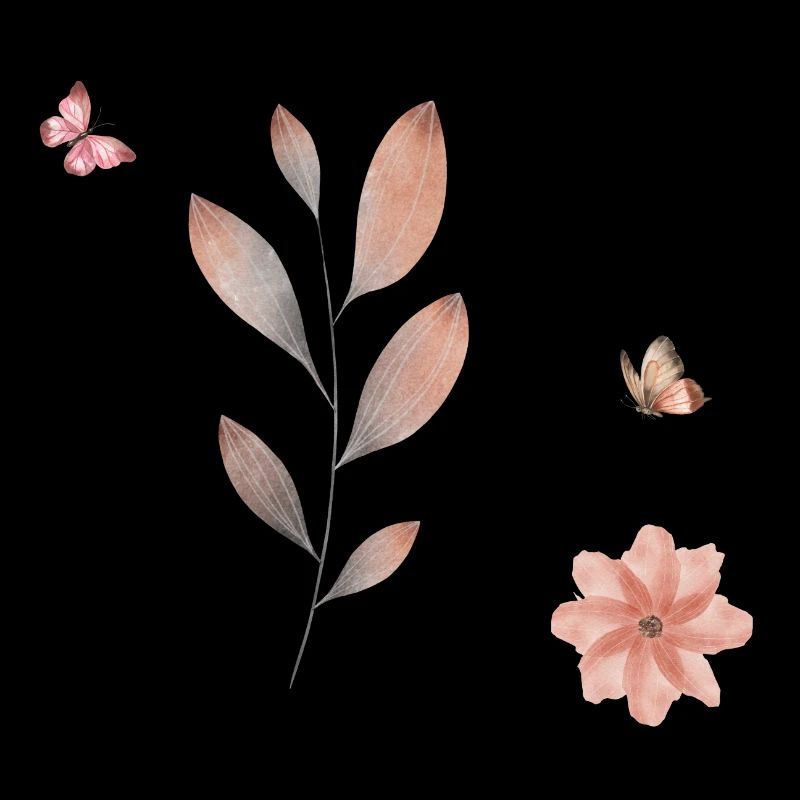 Lettre l fleurs sauvages aquarelles